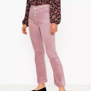 Brand new with tags pink velvet Loft kick flare pants, size 29 (8)